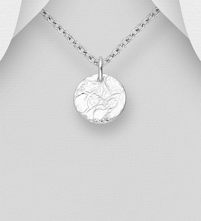 706-39212 - Wholesale 925 Sterling Silver Textured Pendant