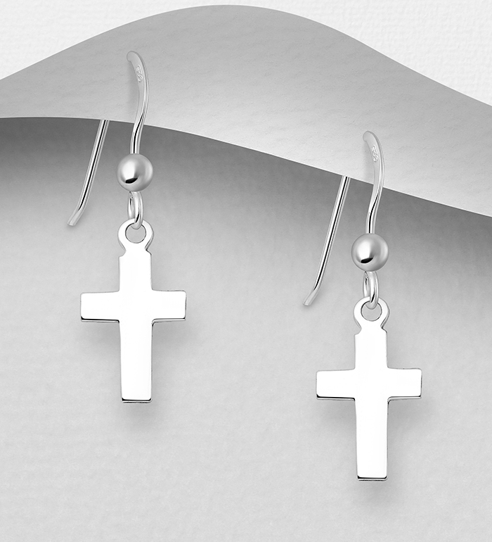 706-16248 - Wholesale 925 Sterling Silver Cross Earrings