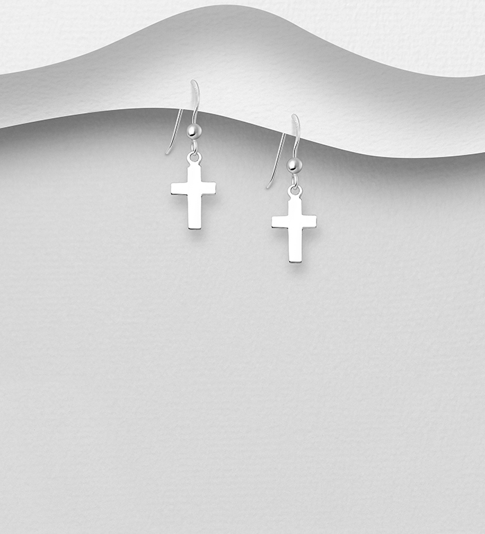 706-16248 - Wholesale 925 Sterling Silver Cross Earrings