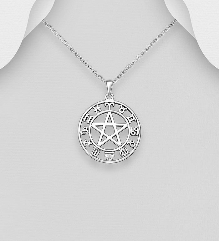 Wholesale 925 Sterling Silver Oxidized Star Pendant - SKU #1063-1431