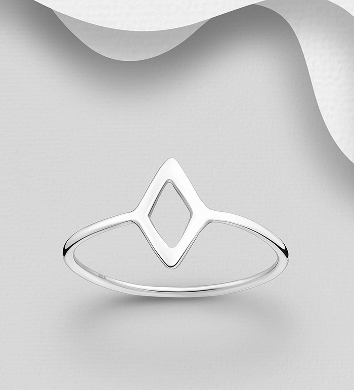 Wholesale 925 Sterling Silver Rhombus Ring - SKU #706-27541