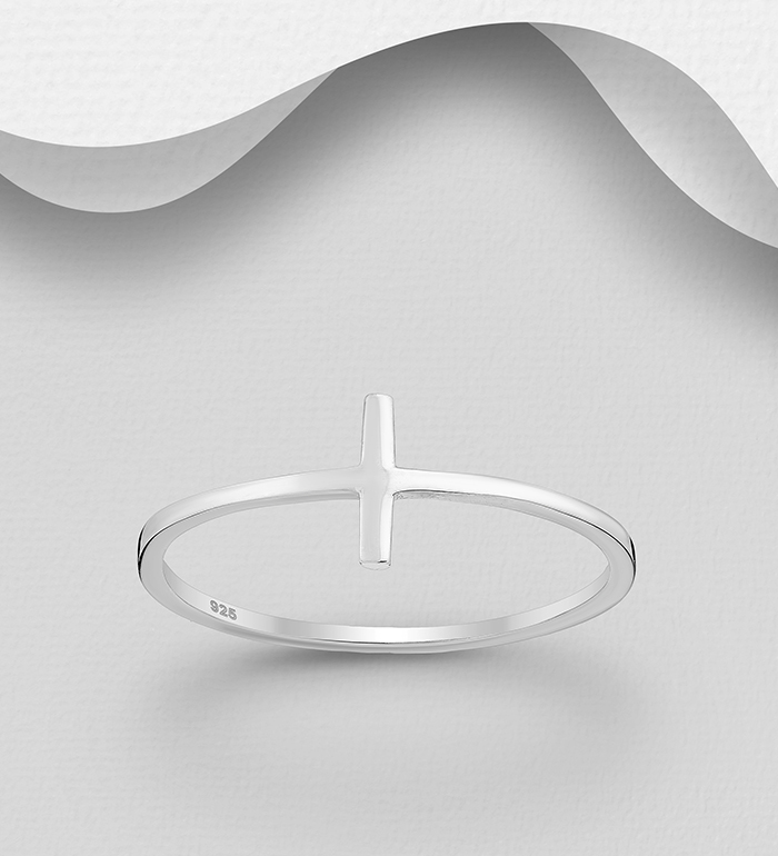 706-29784 - Wholesale 925 Sterling Silver Cross Ring