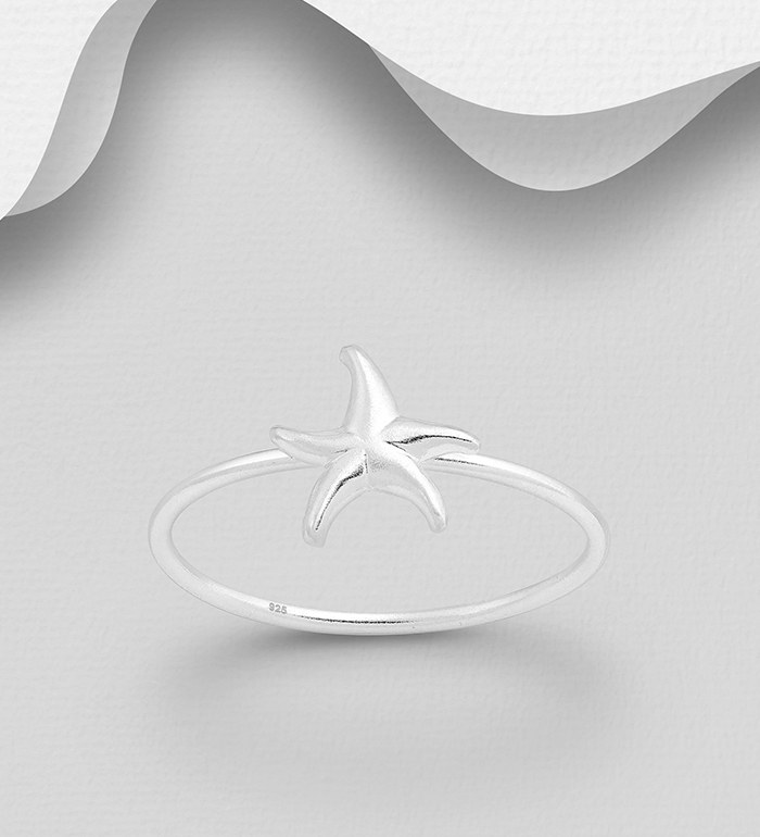 706-31546 - Wholesale 925 Sterling Silver Starfish Ring