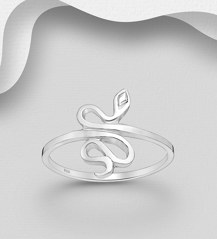 Wholesale 925 Sterling Silver Snake Ring - SKU #706-35884