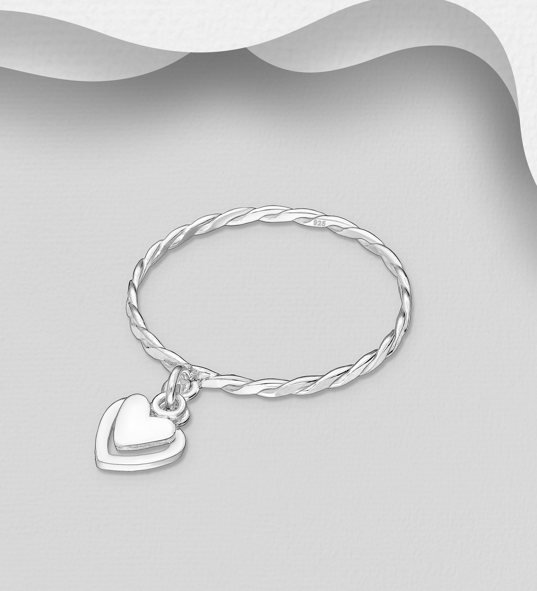 Wholesale 925 Sterling Silver Heart Ring - SKU #706-39745