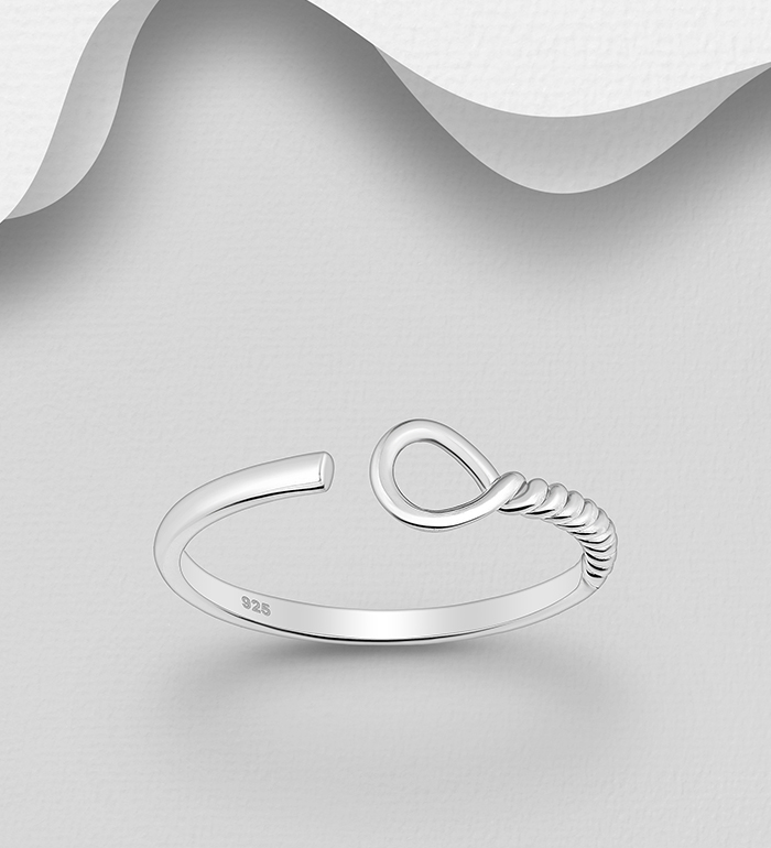 706-39914 - Wholesale 925 Sterling Silver Adjustable Ring